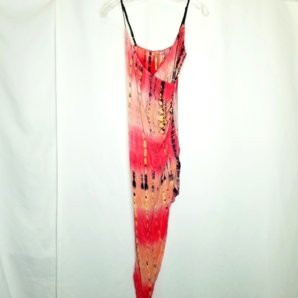 Lani California‎ ruched sides crossover front dramactic asymmetrical design S/M